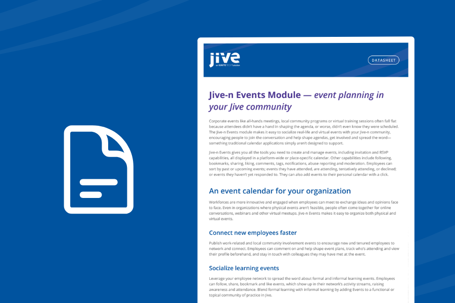 Jive Events Module