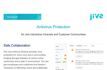 Antivirus Protection for Jive Interactive Intranets