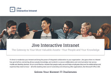 Jive Interactive Intranet: The Gateway to Your People and Knowledge