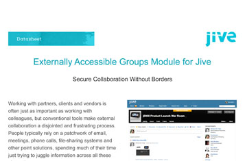 Externally Accessible Groups for Jive Intranets