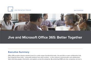 Jive and Microsoft Office 365 Better Together