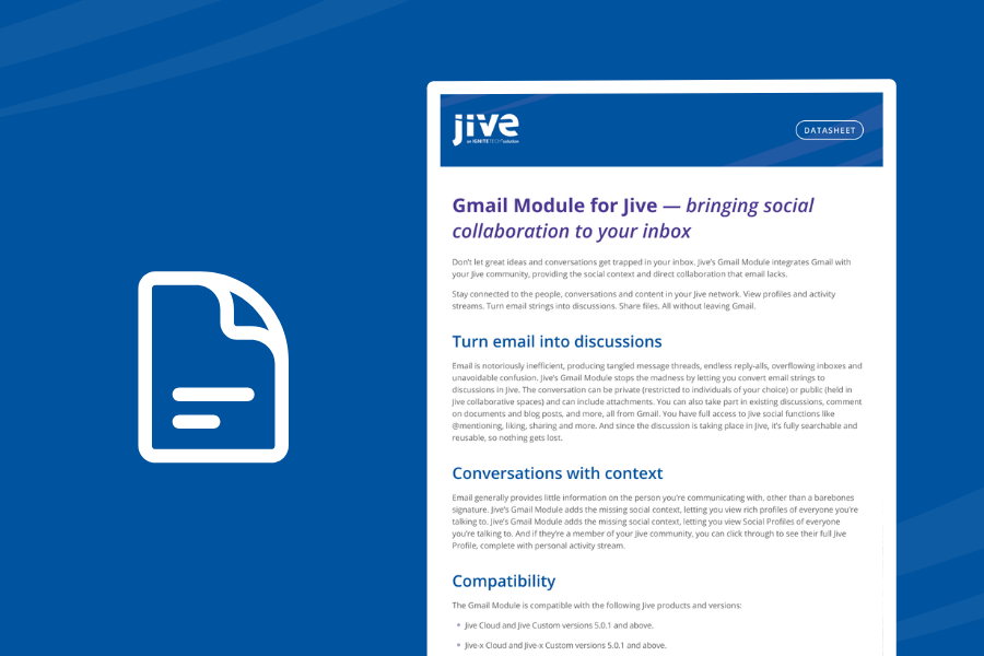 Gmail Integration for Jive Intranets