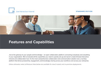 Jive Intranet - Features and Capabilities