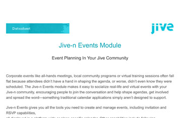Jive Events Module