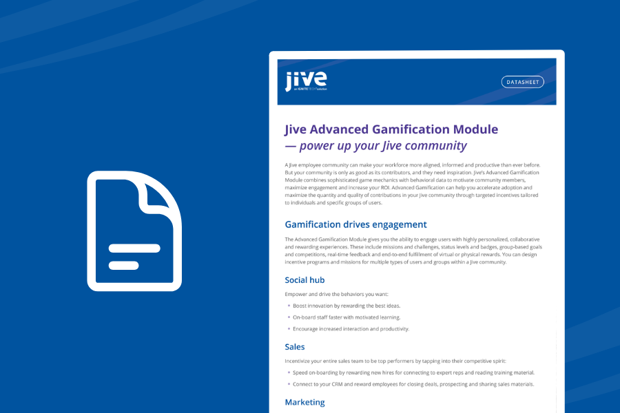 Advanced Gamification for Jive Intranets