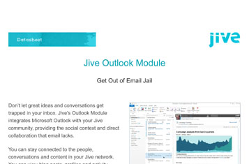 Microsoft Outlook Integration for Jive Intranets